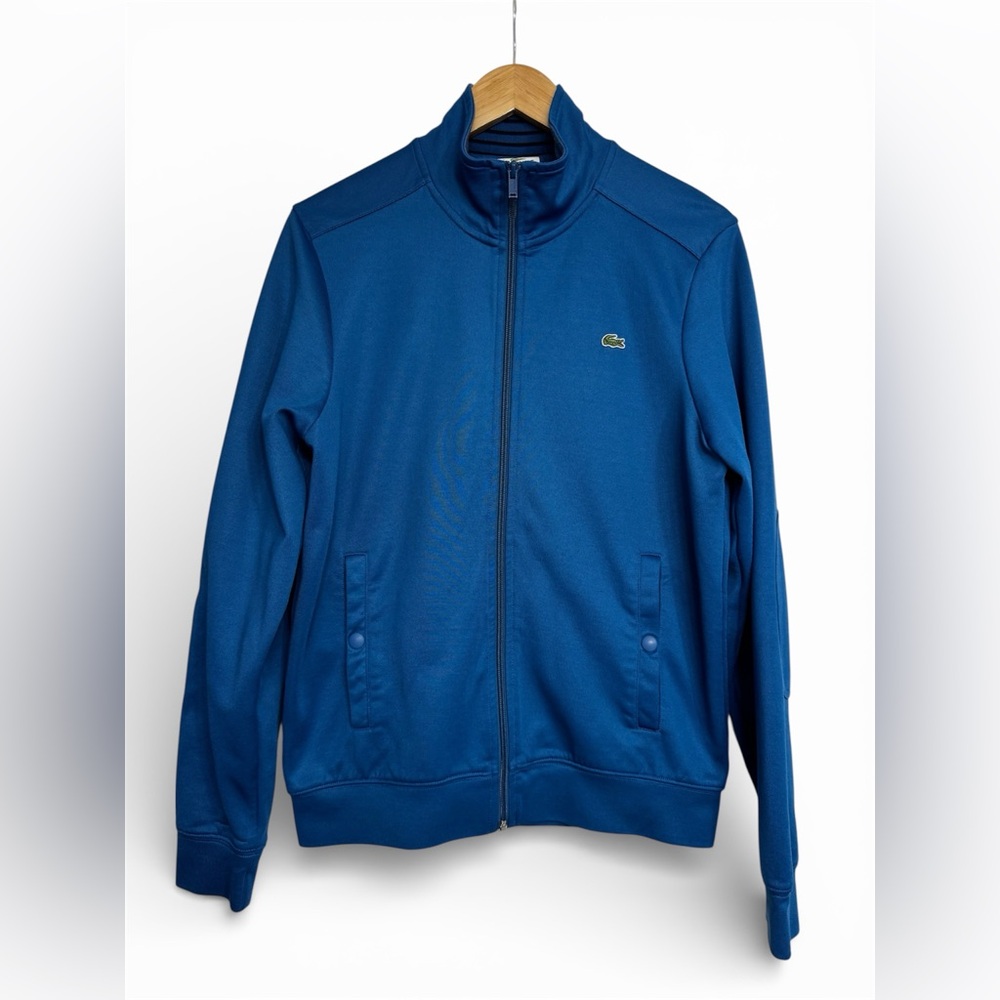 Lacoste Blue Track Jacket Logo Unisex Large